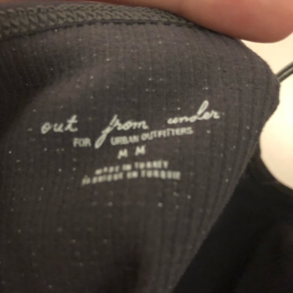 URBAN OUTFITTERS OUT FROM UNDER SPARKLY GREY CROPPED TANK TOP CROP TOP - Picture 2 of 4